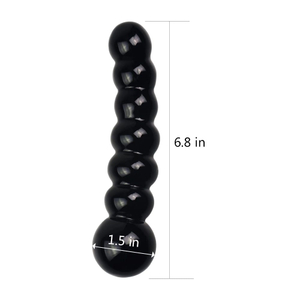 Plug Ball Glass Romance Black Vibe Toys