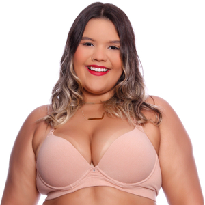 Sutiã Plus Size Redutor Em Algodão Com Aro Base Bojo Liso Econfort Lingerie