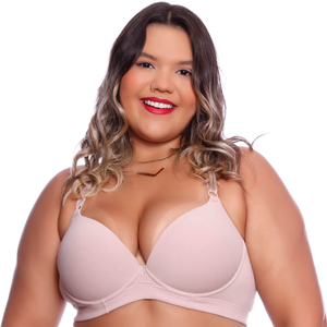 Sutiã Plus Size Redutor Em Algodão Com Aro Base Bojo Liso Econfort Lingerie