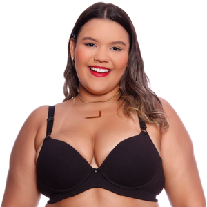 Sutiã Plus Size Redutor Em Algodão Com Aro Base Bojo Liso Econfort Lingerie