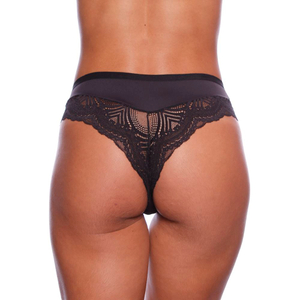 Calcinha Tanga Brasileira Rendada Fio Largo Nayane Lingerie