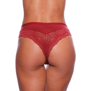 Calcinha Tanga Brasileira Rendada Fio Largo Nayane Lingerie