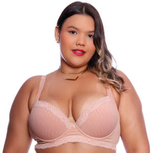 Sutiã Plus Size Redutor Em Algodão Base Bojo Renda Econfort Lingerie