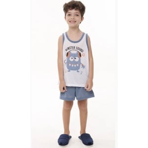 Pijama Infantil Masculino Verão Malha Pv