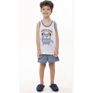 Pijama Infantil Masculino Verão Malha Pv