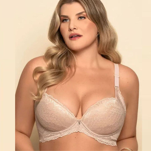 Sutiã Plus Size Redutor Com Bojo E Aro Em Renda Estruturada Nayane