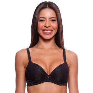 Sutiã Base Regata Detalhe Em Renda Bojo Meia Taça Econfort Lingerie