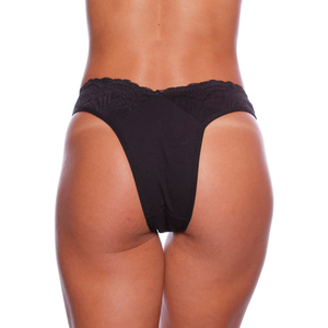 Calcinha Tanga Asa Delta Detalhe Lateral Em Renda Econfort Lingerie