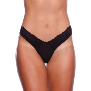 Calcinha Tanga Asa Delta Detalhe Lateral Em Renda Econfort Lingerie