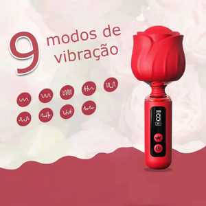 Vibrador Pulsador Com 9 Vibrações Formato De Rosa Vibe Toys