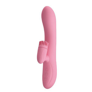 Vibrador Ponto G Com Chris Com Estimulador Clitoriano Rotativo 7 Vibrações Pretty Love