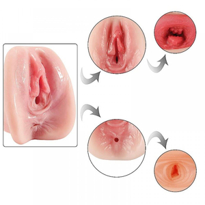 Masturbador Masculino Lifelike Formato De Vagina E ânus Vibe Toys