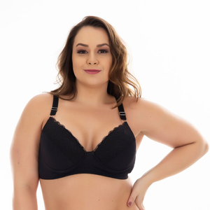 Sutiã Plus Size Reforçado Com Bojo E Aros Base Lisa Patitex