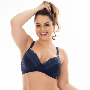 Sutiã Plus Size Reforçado Com Bojo E Aros Base Lisa Patitex