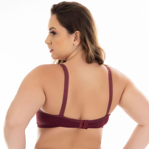 Sutiã Plus Size Reforçado Com Bojo E Aros Base Lisa Patitex