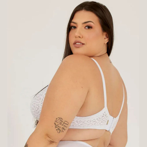 Sutiã Plus Size Sem Bojo Com Aro Sensual Guipier Nayane