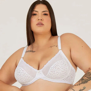 Sutiã Plus Size Sem Bojo Com Aro Sensual Guipier Nayane