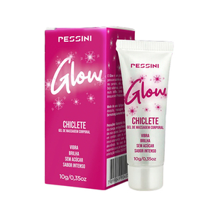 Glow Gel Vibrador Líquido Beijável Com Glitter 10g Pessini 