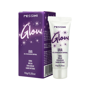 Glow Gel Vibrador Líquido Beijável Com Glitter 10g Pessini 