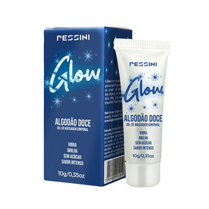 Glow Gel Vibrador Líquido Beijável Com Glitter 10g Pessini 