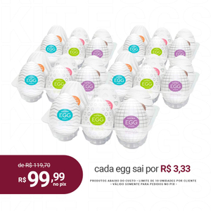 Kit 5 Cartelas De Egg Masturbador Ovinho Vibe Toys