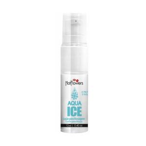 Aqua Ice Loção Lubrificante Para Massagem 12ml Hot Flowers