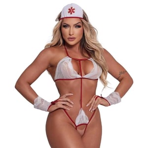 Fantasia Sensual Body Bombeira Tallyta Moda Apimentada