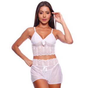 Pijama Feminino Com Detalhes Em Renda Patitex