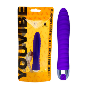 Vibrador Personal Texturizado 14cm Recarregável 10 Modos De Vibração Youvibe