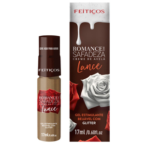 Gel Estimulante Beijavel Com Glitter Romance Com Safadeza 17ml Feitiços