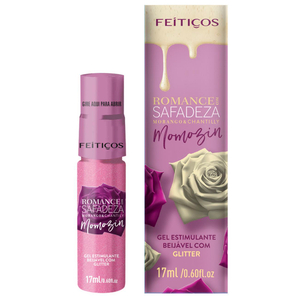 Gel Estimulante Beijavel Com Glitter Romance Com Safadeza 17ml Feitiços