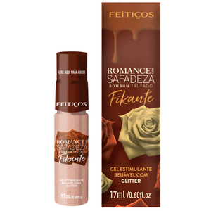 Gel Estimulante Beijavel Com Glitter Romance Com Safadeza 17ml Feitiços