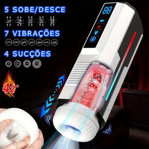 Masturbador Masculino Sugador Com Aquecimento E Sobe E Desce 5 Vibrações Vibe Toys