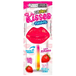 Diploko Neon Kisses Pirulito Brilha No Escuro 10g Danilla