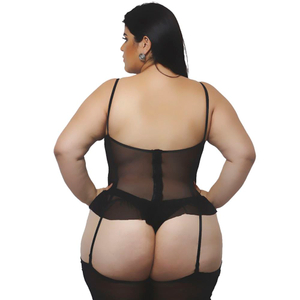 Espartilho Giane Com Bojo E Renda Plus Size Macler Lingerie