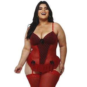 Espartilho Mariah Poá Com Bojo Plus Size Macler Lingerie