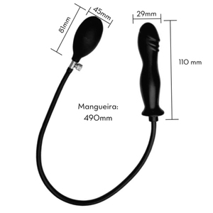 Plug Anal Inflável Formato Pênis Com Mangueira Vibe Toys