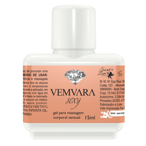 Vemvara Lubrificante 15ml Segred Love