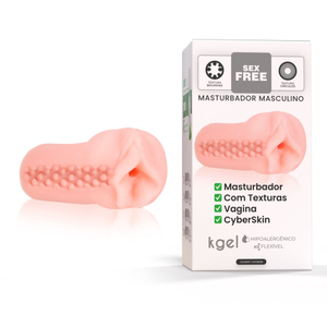 Masturbador Sex Free Masculino Vagina Textura Bolinhas Em Cyberskin Kgel