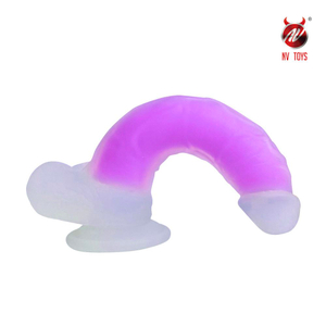 Prótese Lumineux Dildo Gode Realístico Translúcido Flexível Brilha Na Luz Negra Nv Toys