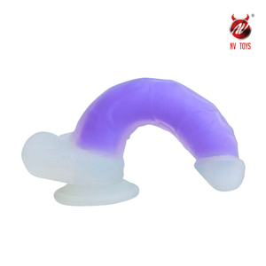 Prótese Lumineux Dildo Gode Realístico Translúcido Flexível Brilha Na Luz Negra Nv Toys