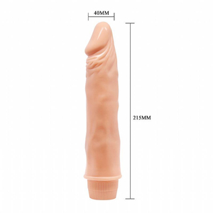 Prótese Cock Realístico Com Vibro Em Silicone  21,5 X 4 Cm Vibe Toys