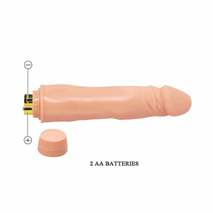 Prótese Cock Realístico Com Vibro Em Silicone  21,5 X 4 Cm Vibe Toys