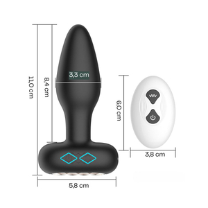 Plug Anal Vibratório Em Silicone Com Rotação E Controle Sem Fio Vibe Toys