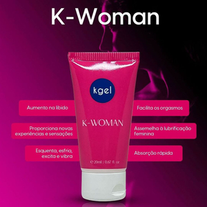 K-woman Gel Excitante Feminino Com Vibração 20ml K-gel