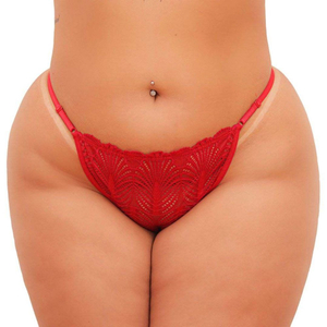 Calcinha Fio Dental Strass Gostosa Em Renda Plus Size Tallyta