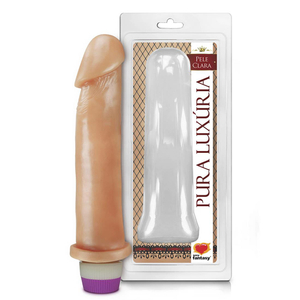 Pênis Realístico Com Vibro Interno 22 X 5,8cm Linha Pura Luxúria Sexy Fantasy