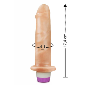 Pênis Realístico Com Vibro Interno 17,4 X 4,1cm Linha Pura Luxúria Sexy Fantasy