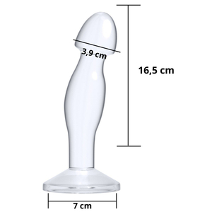 Plug Anal Com Ventosa 16,5 X 4cm Flawless Clear Lovetoy