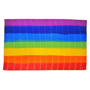 Canga De Praia Estampada Bandeira Rainbow Com Jaquard Poliéster Bali Beach